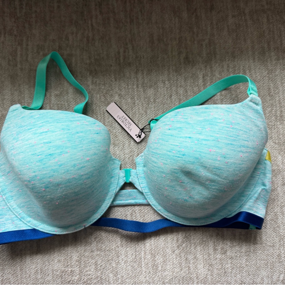 Victoria's Secret Aqua and Yellow Bra